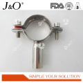 Sanitary Stainless Steel Pipe Holder with Plate